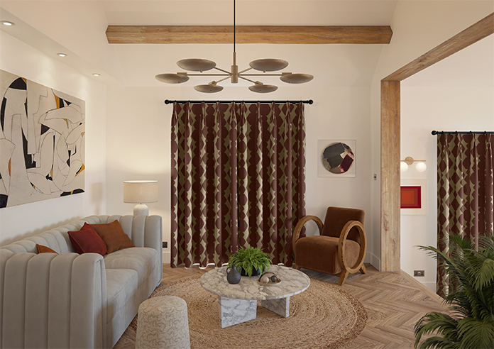 Construct, Wild Red - Made to Measure Curtains - Image 15